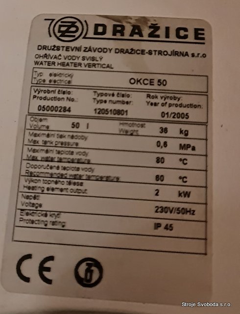 Bojler elektrický OKCE 50, 50l (Bojler Drazice OKCE 50 litru (4).jpg)